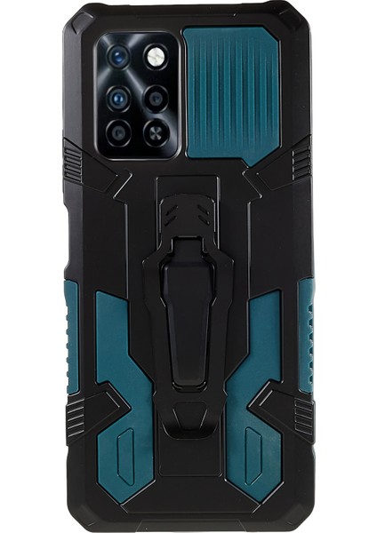 Infinix Note 10 Pro Kemer Klip Kickstand Telefon Kılıfı Kapak Sert Pc Yumuşak Tpu Sağlam Damla Şok Geçirmez Koruyucu Kapak (Yurt Dışından)