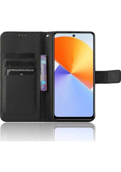 Infinix Note 30 Vıp 5g X6710 Pu Deri Cep Telefon Kılıfı Doku Cüzdan Stand Kapağı (Yurt Dışından)