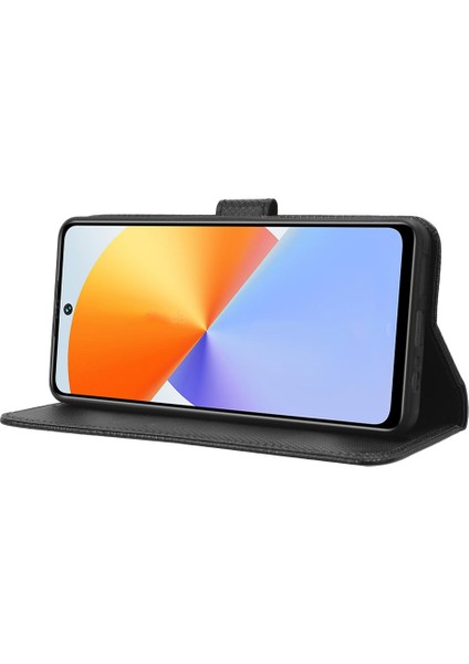 Infinix Note 30 Vıp 5g X6710 Pu Deri Cep Telefon Kılıfı Doku Cüzdan Stand Kapağı (Yurt Dışından)
