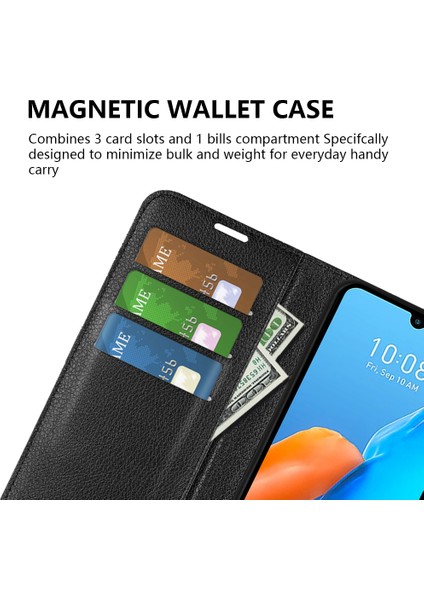 Infinix Note 12 Pro 4g Önleme Önleme Pu Deri Deri Cüzdan Kabuk Flip Stand Litchi Doku Telefon Kılıfı Kapak (Yurt Dışından)