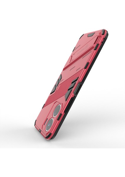 Vivo Y16 4g Kickstand Telefon Kılıfı Çift Katmanlı Tasarım Yumuşak Tpu Sabit Pc Şok Geçirmez Koruyucu Kapak (Yurt Dışından)