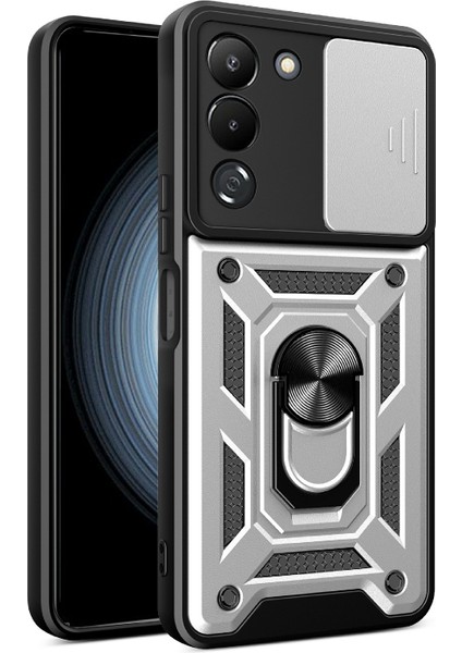 Infinix Note 12 4g Anti-Damla Telefon Kılıfı Kickstand, Kayar Kamera Lens Koruma Kapağı ile Telefon Kabuğu (Yurt Dışından)