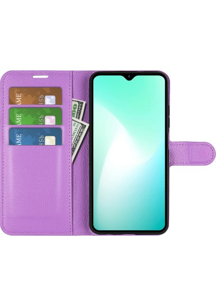 Infinix Hot 11 Play Litchi Texture Pu Deri Cüzdan Anti-Drop Shell Flip Stand Telefon Kılıfı (Yurt Dışından)