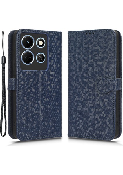 Infinix Note 30 4g Dot Baskılı Pu Deri Stand Kılıfı Cüzdan Telefon Kapağı (Yurt Dışından)
