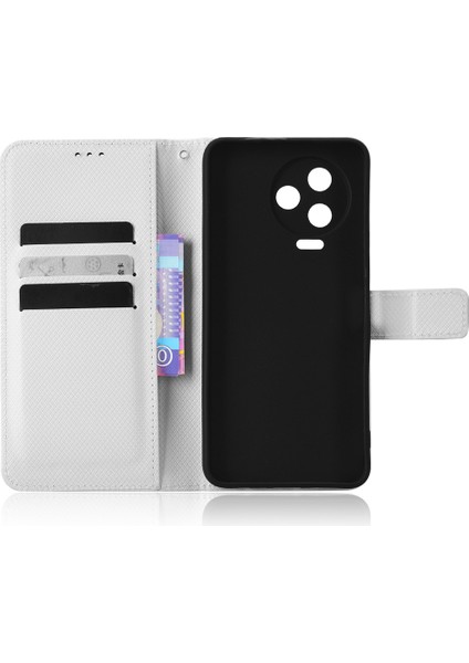 Infinix Note 12 Pro 4g X676B Tamamen Sarılmış Doku Pu Deri Deri Stand Manyetik Toka Kılıf Cüzdan Telefon Kapağı (Yurt Dışından)