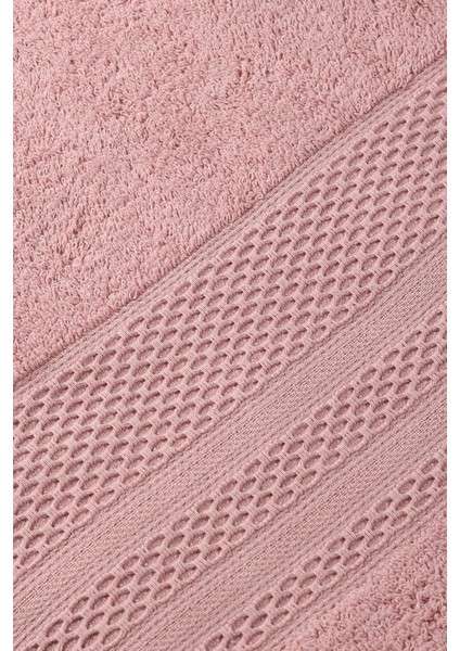 Doğal Pamuklu 4'lü Banyo Havlusu Soft Rare 90 x 150 + 50 x 90 Pembe fiyatları