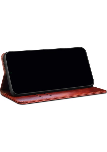 Mumsu Çılgın At Doku Cüzdan Stand Pu Deri Telefon Kılıfı Için Vivo Y21 (Yurt Dışından) fırsatları