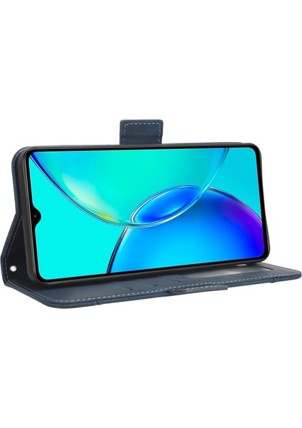Vivo Y35+ 5g / Y35M+ 5g / Y27 4g Çoklu Kart Yuvası Stand Telefon Kılıfı Pu Deri Cüzdan Kapağı (Yurt Dışından) modelleri