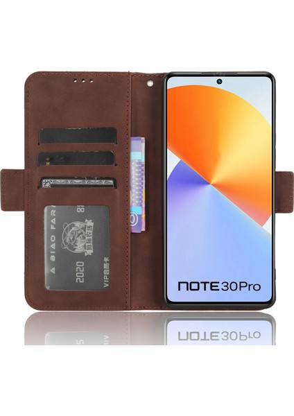 Infinix Note 30 Pro 4g X678B Bırak-Kötü Kapak Pu Deri Dergisi Stand Cüzdan Telefon Kılıfı (Yurt Dışından)