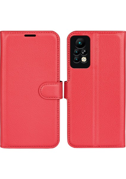Infinix Note 11 Pro, Litchi Doku Cüzdan Pu Deri Kabuk Stand Kapağı (Yurt Dışından)