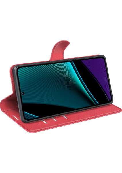 Infinix Note 11 Pro, Litchi Doku Cüzdan Pu Deri Kabuk Stand Kapağı (Yurt Dışından)