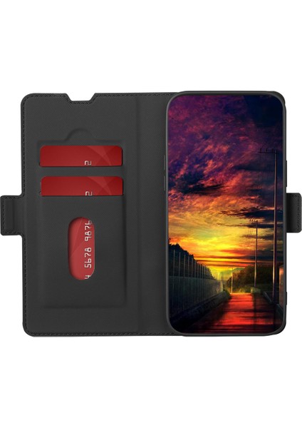 Infinix Hot 20I 4g Anti-Çizelge Kartı Tutucu Stand Pu Deri Kılıf Slim Fit Twill Doku Telefon Kapağı (Yurt Dışından)