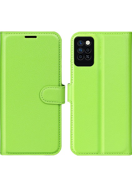 Infinix Note 10 Pro Litchi Doku Pu Deri Cüzdan Anti-Drop Shell Flip Stand Telefon Kılıfı (Yurt Dışından)