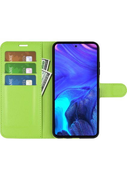 Infinix Note 10 Pro Litchi Doku Pu Deri Cüzdan Anti-Drop Shell Flip Stand Telefon Kılıfı (Yurt Dışından)