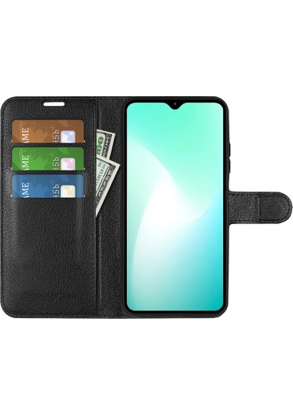 Infinix Hot 11 Play Litchi Texture Pu Deri Cüzdan Anti-Drop Shell Flip Stand Telefon Kılıfı (Yurt Dışından)