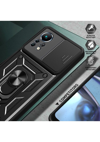 Infinix Note 11 Sürgülü Kamera Kapağı Tasarım Telefon Vaka Kickstand Shockproof Cep Telefon Kapağı (Yurt Dışından) indirimleri