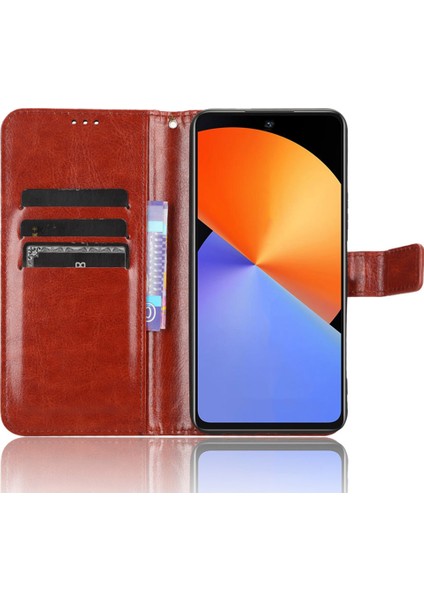 Infinix Note 30I 4g Anti-Dut Anti Tele Kapağı Cüzdan Çılgın At Doku Standı Pu Deri Flip Kılıf Kılıfı (Yurt Dışından) fırsatları