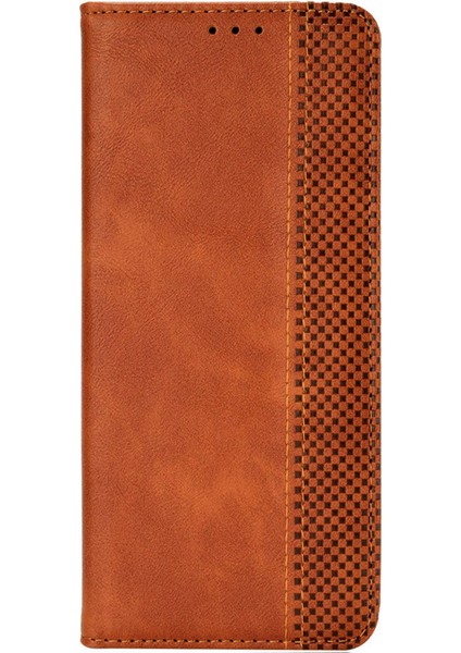 Infinix Note 30 4g / X6833B / X6716B Manyetik Kapanış Telefon Kabuğu Retro Pu Deri Kapak Stand Cüzdan Kabuğu (Yurt Dışından)