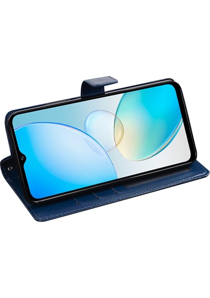 Infinix Hot 12 Pro 4g Çılgın At Dokusu Tamamen Sarılı Pu Deri Telefon Kılıfı Folyo Flip Stand Cüzdan Kapağı (Yurt Dışından)