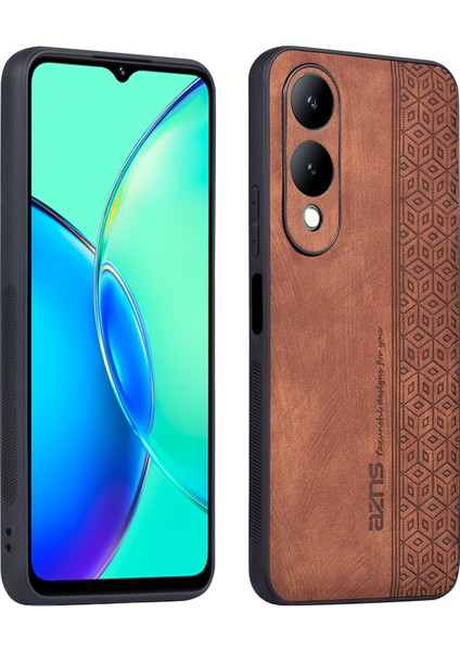 Vivo Y17S 4g Anti-Fall Impu Deri+Tpu Telefon Kapağı (Yurt Dışından)