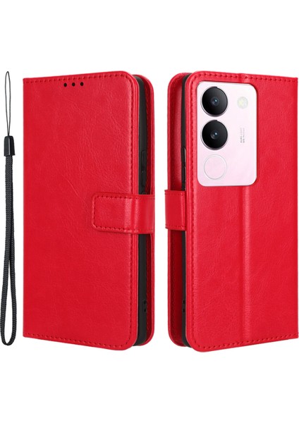 Vivo V29 5g Manyetik Kapatma Cüzdan Telefon Kılıf Çılgın At Doku Deri Stand Flip Cover (Yurt Dışından) fiyatları