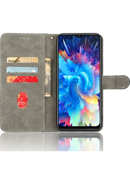 Infinix Hot 20 5g X666 / X666B Şok Geçirmez Deri Telefon Kasası Rfıd Engelleme Cüzdanı Stand Kapağı Kayış (Yurt Dışından)