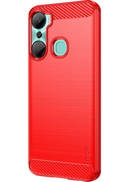 Infinix Hot 12 Pro 4g Karbon Fiber Telefon Kapağı, Damla Koruma Tpu Fırçalanmış Telefon Kılıfı Kabuğu (Yurt Dışından)