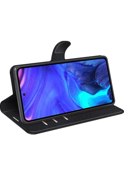Infinix Note 10 Pro Litchi Doku Pu Deri Cüzdan Anti-Drop Shell Flip Stand Telefon Kılıfı (Yurt Dışından)