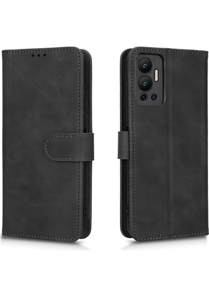 Infinix Hot 12 4g Telefon Kapağı, Yumruğa Dayanıklı Cilt Dokunuşu His Pu Deri Cüzdan Kılıfı (Yurt Dışından)