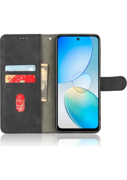 Infinix Hot 12 4g Telefon Kapağı, Yumruğa Dayanıklı Cilt Dokunuşu His Pu Deri Cüzdan Kılıfı (Yurt Dışından)