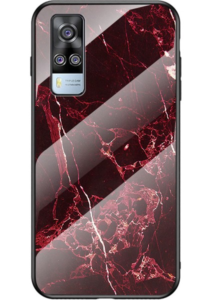 Vivo Y51 (2020) Boyalı Temperli Cam + Pc + Tpu Kenar Kılıfı (Yurt Dışından)