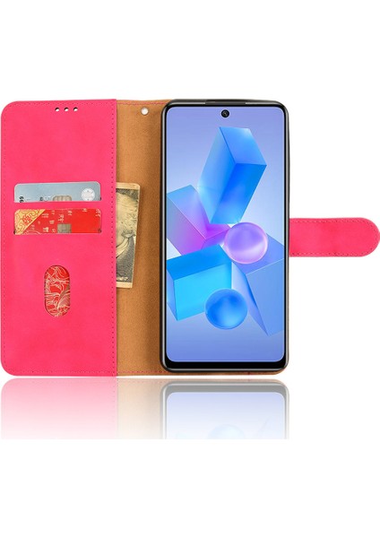 Infinix Hot 40 Kasa Yumuşak Dokunuşlu Pu Deri Flip Stant Kartı Yuvaları Telefon Koruma Kapağı (Yurt Dışından) fiyatları