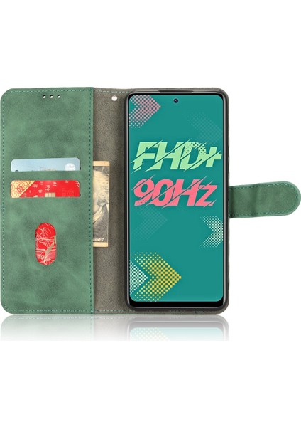 Infinix Hot 11S Telefon Kapağı, Manyetik Toka Cilt Dokunuşu Hissi Pu Deri Cüzdan Kılıfı (Yurt Dışından)