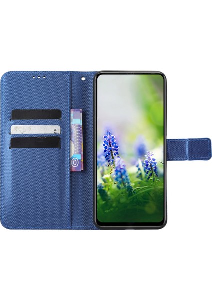 Infinix Hot 20S 4g / X6827 Manyetik Toka Pu Deri Deri Anti-Fall Anti-Fall Telefon Kılıfı Katlanabilir Stand Cüzdan Doku Telefon Kapağı (Yurt Dışından)