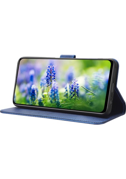 Infinix Hot 20S 4g / X6827 Manyetik Toka Pu Deri Deri Anti-Fall Anti-Fall Telefon Kılıfı Katlanabilir Stand Cüzdan Doku Telefon Kapağı (Yurt Dışından)