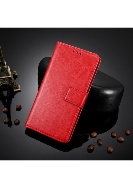 Infinix Hot 20 5g / X666 / X666B Çılgın At Dokusu Pu Pu Deri Deri Cüzdan Stand Telefon Kılıfı (Yurt Dışından)