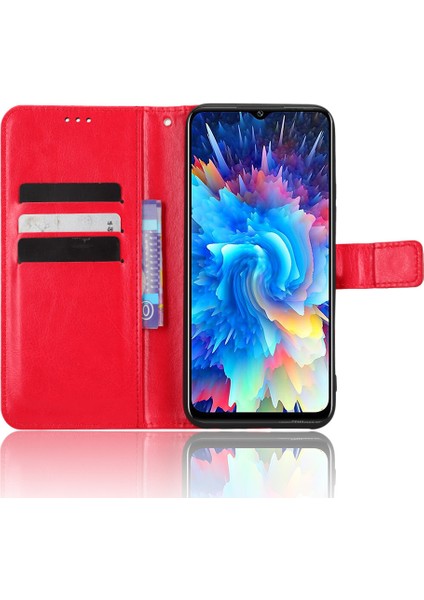 Infinix Hot 20 5g / X666 / X666B Çılgın At Dokusu Pu Pu Deri Deri Cüzdan Stand Telefon Kılıfı (Yurt Dışından)