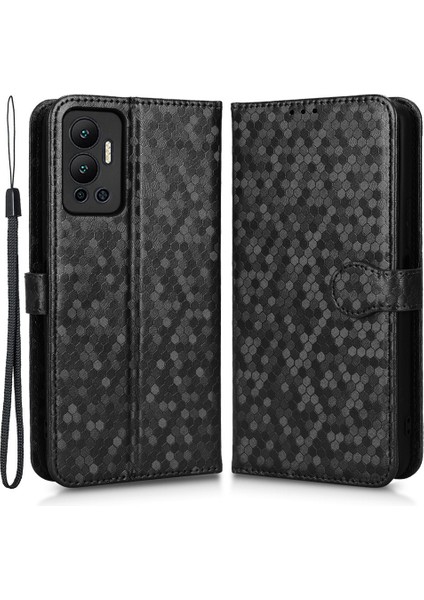 Infinix Hot 12 4g Cep Telefonu Cüzdan Kasası Nokta Desen Basılı Pu Deri Standı Telefon Kapağı (Yurt Dışından)