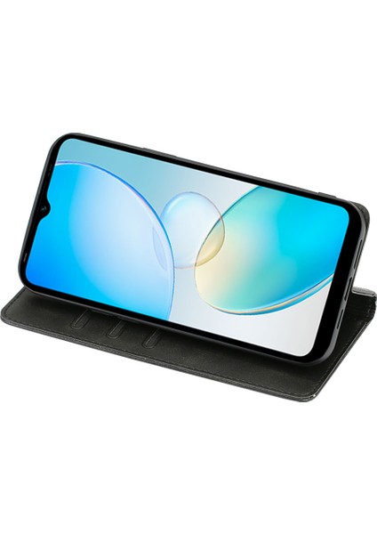 Infinix Hot 12 Pro 4g Koruyucu Flip Pu Deri Buzağı Dokusu Stand Cüzdan Telefon Kapağı (Yurt Dışından)