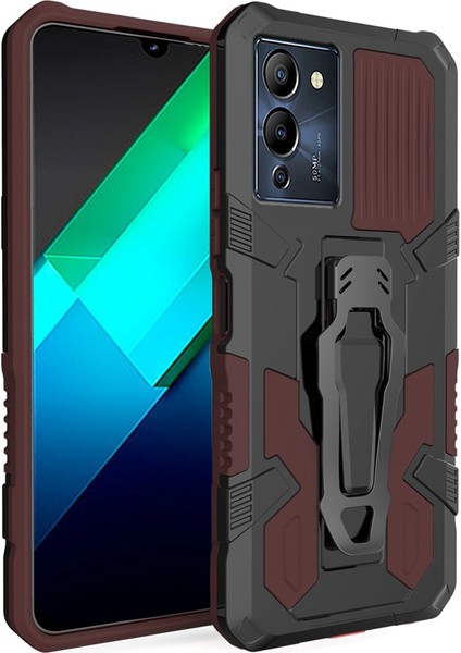 Infinix Note 12 G96 4g Şok Geçirmez Koruyucu Kasa Tpu + Pc Arka Klip Kickstand ile Tutt Zırh Telefon Kapağı (Yurt Dışından)