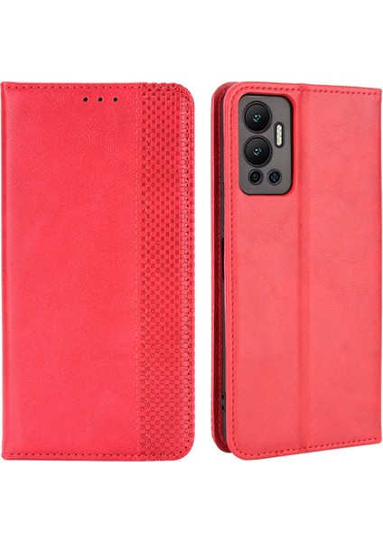 Infinix Hot 12 4g Retro Doku Pu Deri Stand Cüzdan Kapağı (Yurt Dışından)