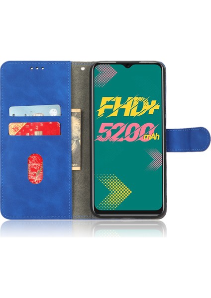 Infinix Hot 11, Cilt Dokunuşu Hissi Cüzdan Standı Folio Flip Pu Deri + Tpu Cep Telefonu Kapağı (Yurt Dışından)