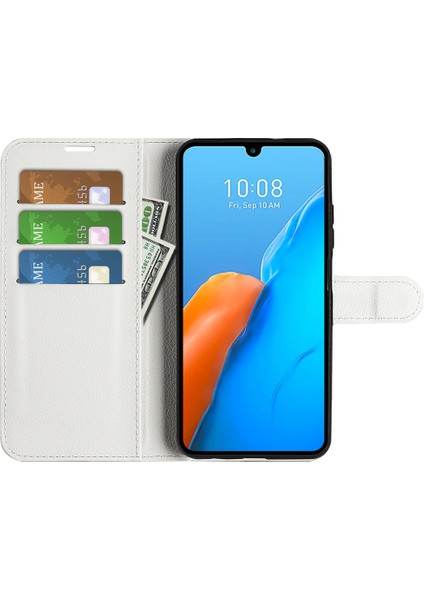 Infinix Note 12 Pro 4g Önleme Önleme Pu Deri Deri Cüzdan Kabuk Flip Stand Litchi Doku Telefon Kılıfı Kapak (Yurt Dışından)