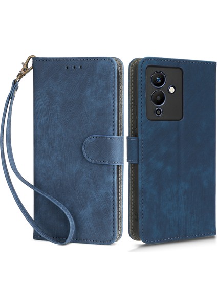 Infinix Note 12 5g / Note 12 Pro 5g X671 Telefon Kılıfı Pu Deri Rfıd Engelleme Cüzdan Stand Kapağı Kayışla (Yurt Dışından)