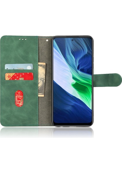 Infinix Note 10, Cilt Touch Hissed Pu Deri Cüzdan Kılıfı Telefon Şok Geçirmez Kapak (Yurt Dışından)