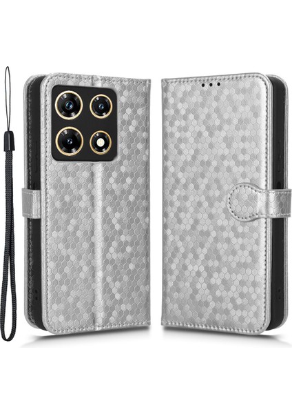 Infinix Note 30 Pro 4g Telefon Kılıfı, Dot Baskılı Pu Deri Cüzdan Stand Kapağı (Yurt Dışından)