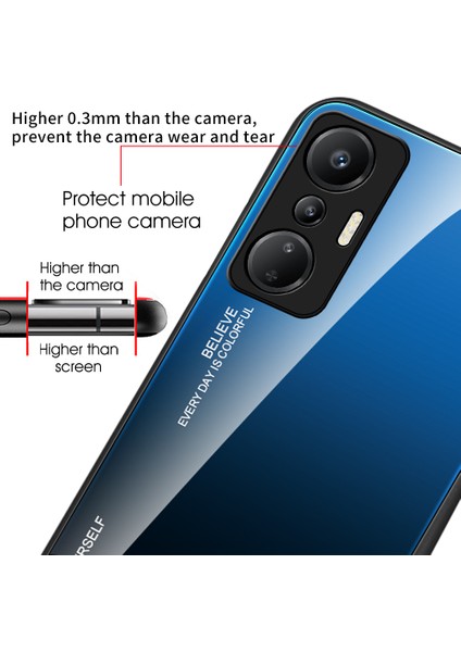 Infinix Hot 20S 4g Anti-Dust Gradyan Temsilli Cam Geri Kabuk Pc + Tpu Telefon Kılıfı (Yurt Dışından)