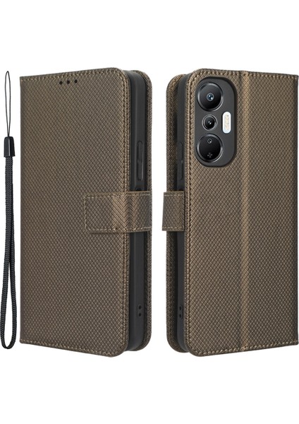 Infinix Hot 20S 4g / X6827 Manyetik Toka Pu Deri Deri Anti-Fall Anti-Fall Telefon Kılıfı Katlanabilir Stand Cüzdan Doku Telefon Kapağı (Yurt Dışından)