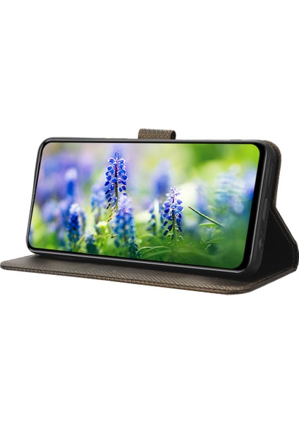 Infinix Hot 20S 4g / X6827 Manyetik Toka Pu Deri Deri Anti-Fall Anti-Fall Telefon Kılıfı Katlanabilir Stand Cüzdan Doku Telefon Kapağı (Yurt Dışından)