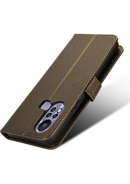Infinix Hot 11S / Hot 11S Nfc 4g Cüzdan Telefon Kılıfı Doku Doku Kıç Anti-Cratch Pu Deri Cep Telefonu Kapağı Stand (Yurt Dışından)